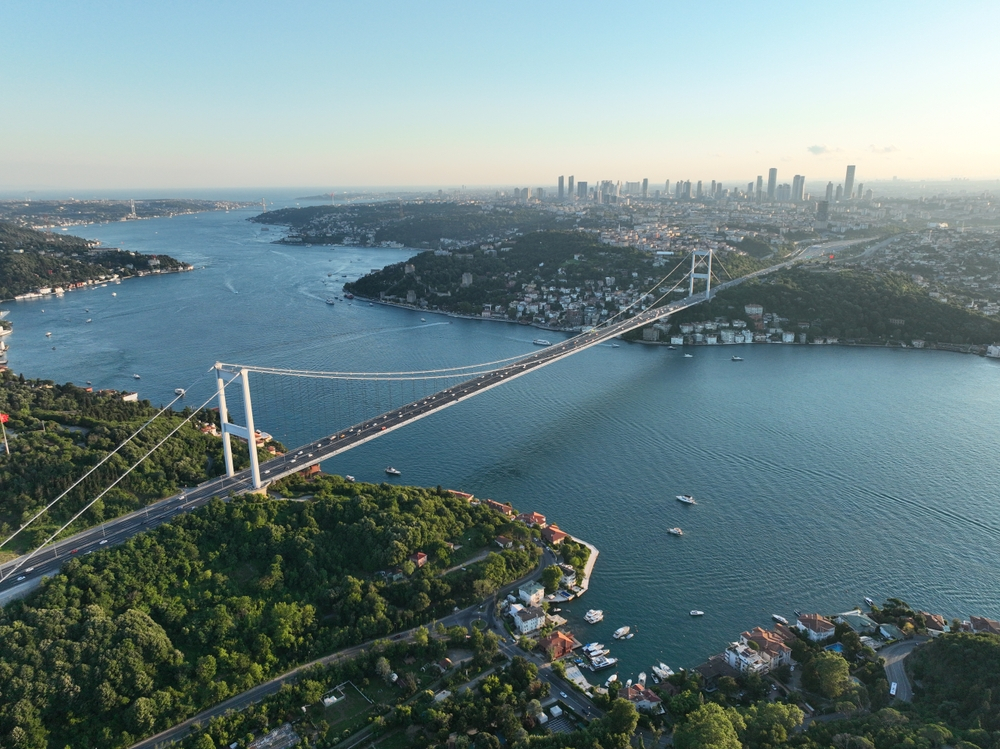Bosphorus Strait, European and Asian Side of Istanbul