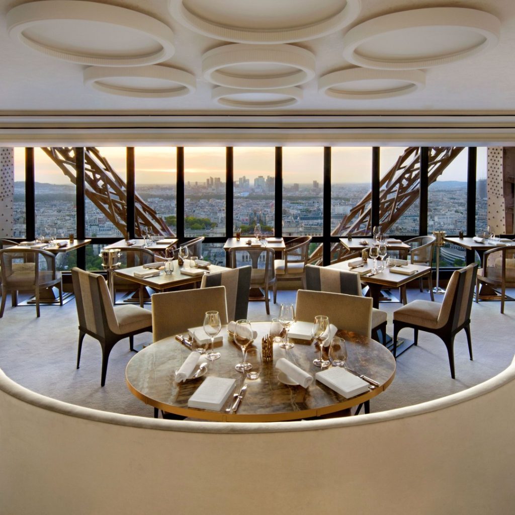 le Jules Verne restaurant on top of Eiffel Tower